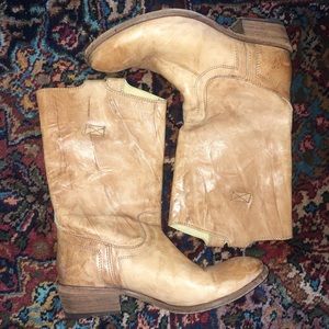 Frye tan leather boots size 7.5